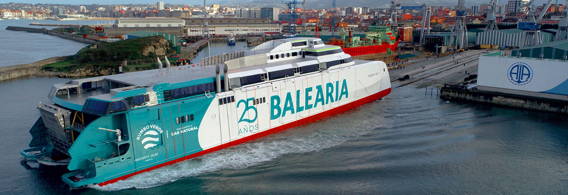 Elval provides the aluminium for the pioneering LNG-powered, high-speed catamaran, Margarita Salas.