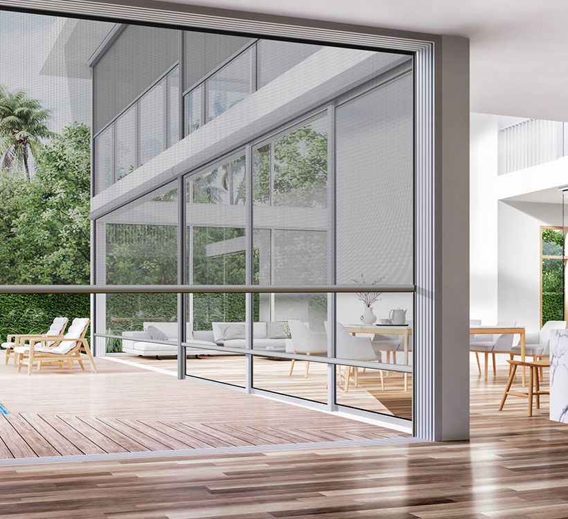 Pleated and classical Insect Screen systems, for doors and windows